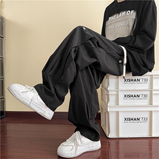 潮流直筒宽松休闲裤男2023美式机能高街冲锋裤K7288-P36，男装休闲裤，星座512-3