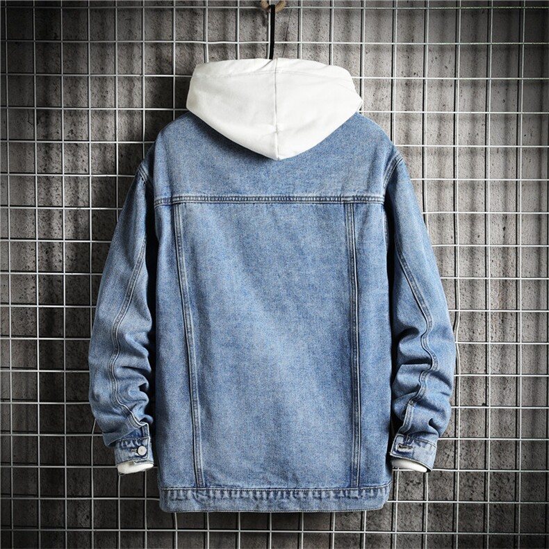 JK829-p70M-5XL网格ins牛仔夹克绣花破洞大码男日系CITYBOY,男装夹克,星座103A