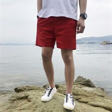 夏季主推纯色短裤男休闲纯棉水洗大码沙滩裤XZ310B-3-DK8888-P22，男装牛仔裤，星座310B-3