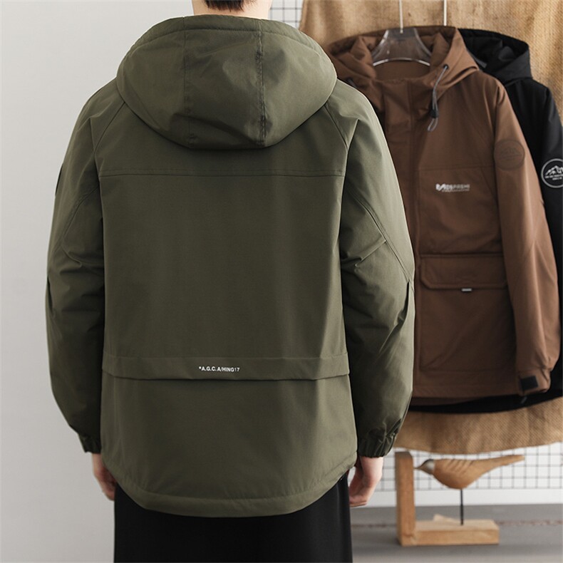 美式复古高充绒冬季棉服男2025新款潮牌御寒保暖机能风工装外套,男装棉衣,星座914
