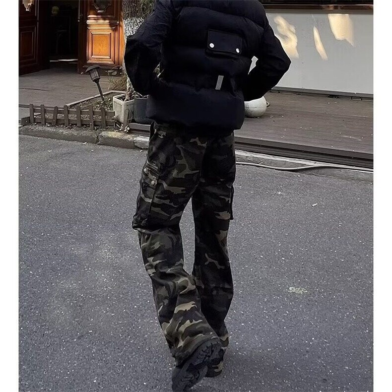 W8027-P68网络图高街重工大口袋宽松迷彩休闲裤高品质现货,男装休闲裤,星座1608-2