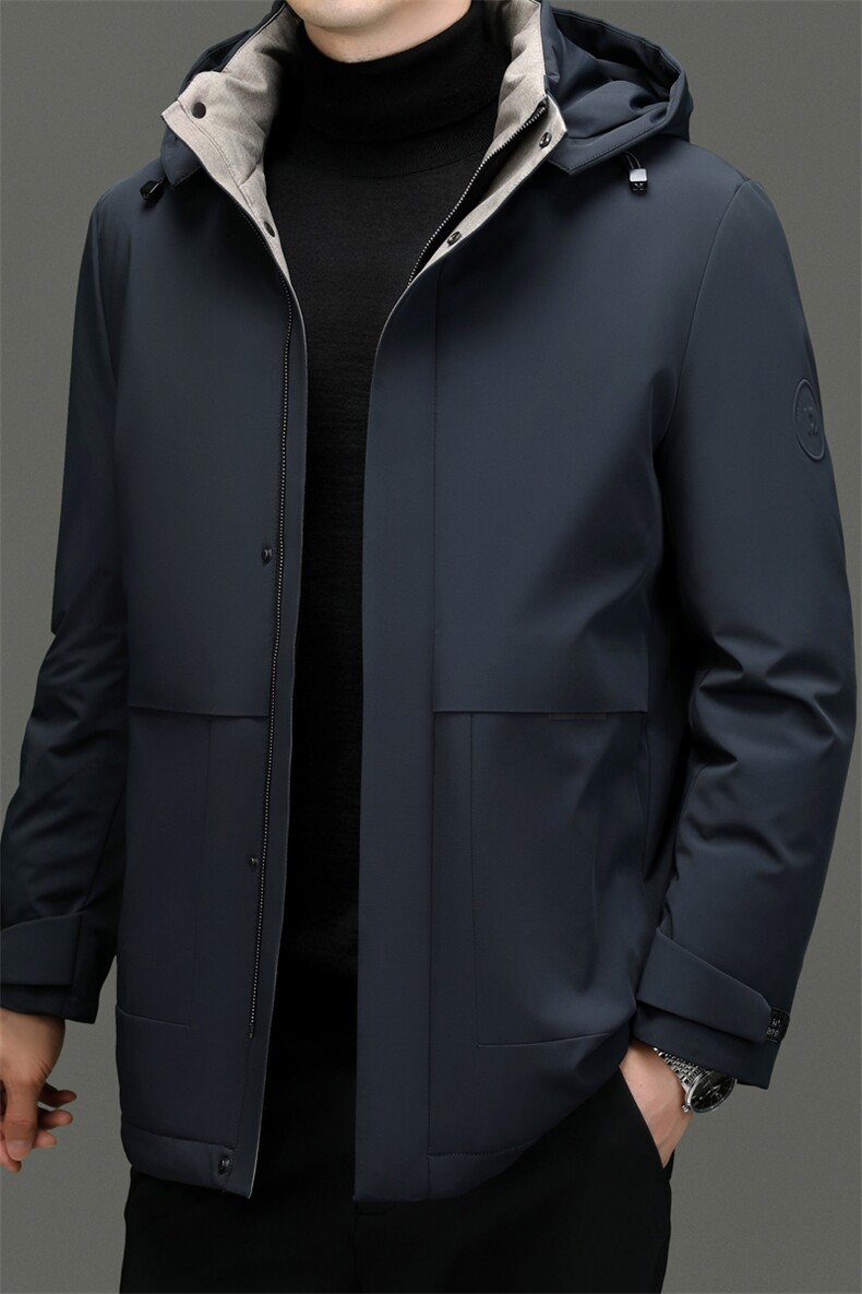 BN23779钱塘2020-2商务简约冬季厚款中年男士90鹅绒羽绒服P305,男装羽绒服,钱塘207-2