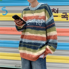 美式圆领毛衣男慵懒风休闲针织衫M6001P58，男装针织衫/毛衣，星座1116-2