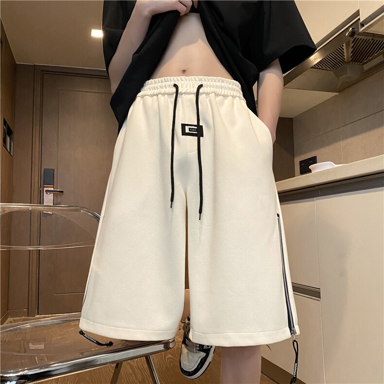抖音品质夏季潮流拉链设计宽松休闲五分裤B315-K24060-p45控68,男装休闲裤,电商B315