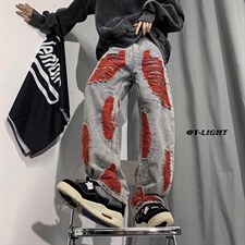 B221新景数据好2023秋装美式ins高街小众牛仔裤LK22039-P65控88，男装牛仔裤，电商B221