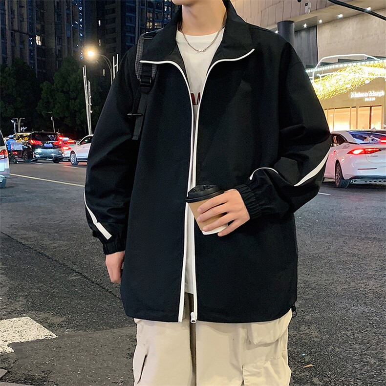 港风秋季新款外景飞行员夹克男宽松二开棒球服MYJ24-7861-P58,男装夹克,星座717