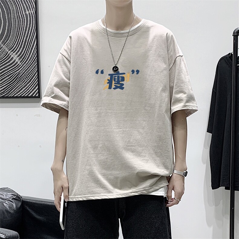 2021港风夏季宽松男女情侣短袖T恤 XZ1102-1-T1706-P25图片