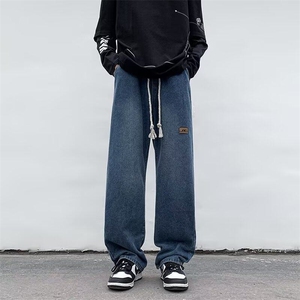 2025秋季新款牛仔裤男韩版潮流高街帅ins宽松百搭长裤NZ082-P45图片