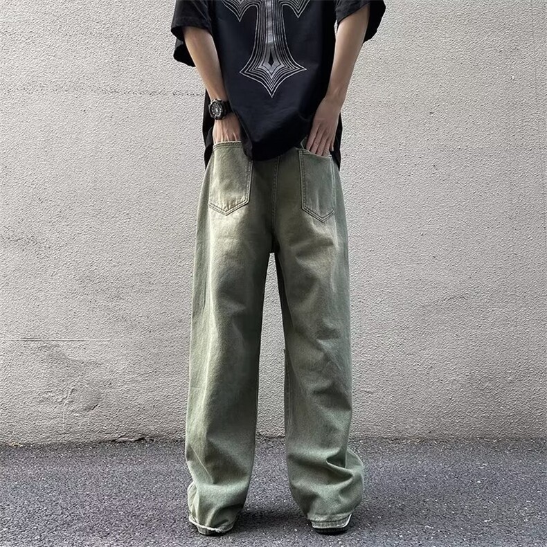 美式牛仔裤男春秋新款休闲直筒裤E0010P45,男装牛仔裤,星座1116-2