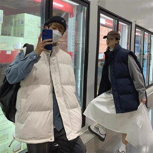 现货5W件冬季三防硬挺boxy短款立领棉衣马夹外套加厚马甲保暖棉服图片
