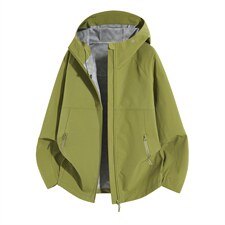 新款户外运动登山情侣款多色连帽工装冲锋衣软壳外套CF2618-特P50，男装夹克，星座1403A