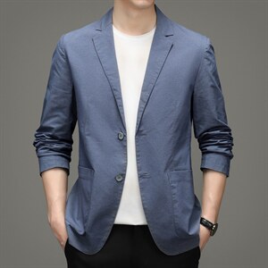 休闲时尚西服男春秋季商务中年男士西装宽松单西绅士外套免烫图片
