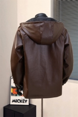 1鳄鱼纹连帽冲锋衣大码M-5XL面层：PU皮夹克男JK8744P90控128，男装夹克，星座226-2