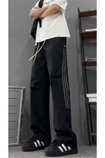 大量现货条纹休闲裤男2025夏季宽松运动直筒速干裤DY5032-P55，男装休闲裤，电商A178