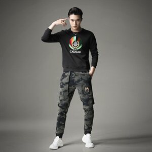 男圆领卫衣刺绣工艺个性潮时尚秋冬男 标准码 货号6011-1图片