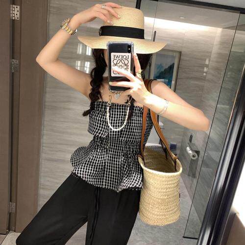 格子抹胸，胸罩，XTZ style