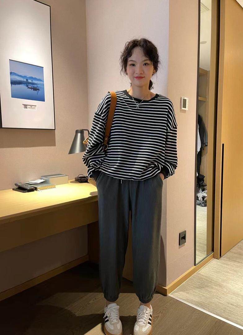 7118条纹卫衣，女装卫衣/绒衫，续加 XJ