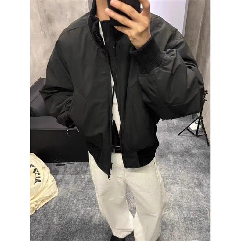 廓形飞行夹克棉服男女宽松秋冬保暖棉衣高街短款外套J622,男装夹克,星座1116A（原606A-3）