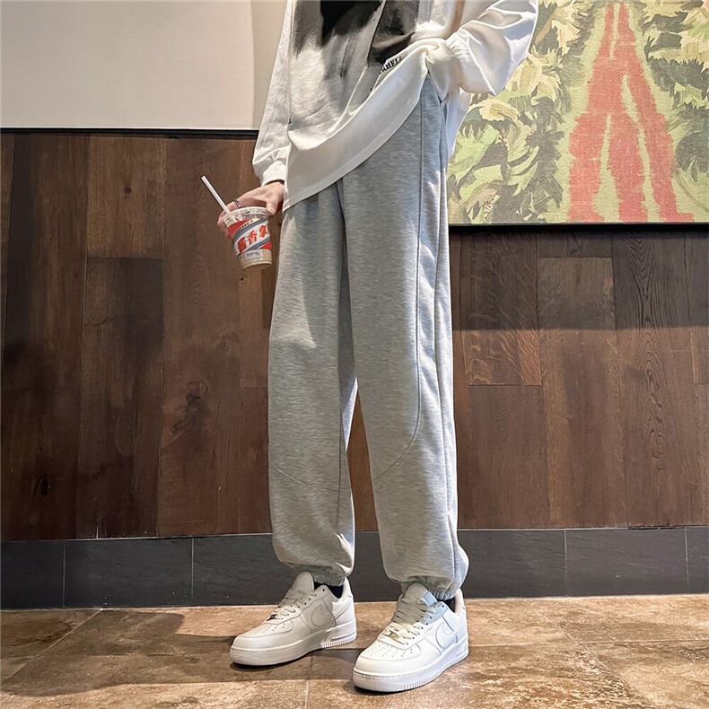 k1067-p35-限价49.9 现货港风中性大码卫裤束脚图片
