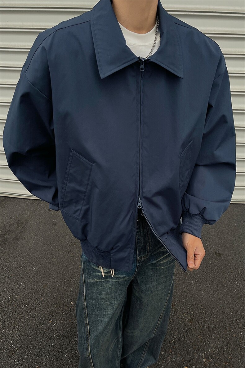 黑墙春季翻领飞行服夹克短款外套男装宽松外套春装拉链衫S384特68,男装夹克,电商A233-1