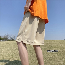 美式运动风短裤男生潮流夏季宽松纯色五分裤B315-K23226-p35控48，男装休闲裤，电商B315