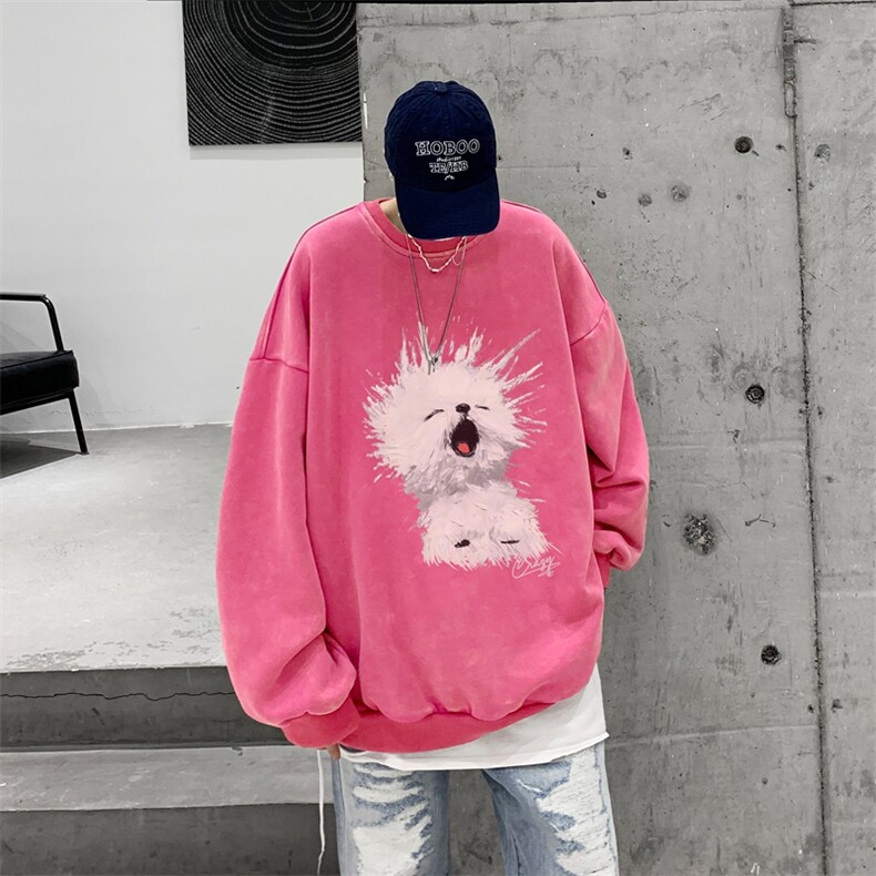美式潮牌重磅水洗做旧连帽卫衣力推大码男XZ517A-2-Y7752-P58,男装卫衣,星座517A-2