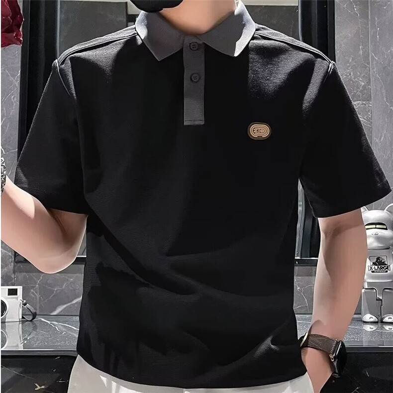 网图现货美式宽松珠地棉短袖POLO衫T018/P35,男装T恤,星座205-3