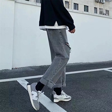 男春季新款破洞牛仔裤休闲裤大码KD110P40，男装牛仔裤，星座1116-2