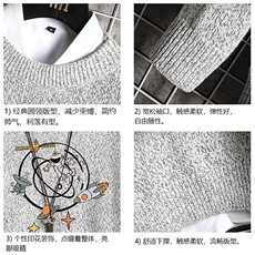 M19142-P45加绒款-P65加厚加绒毛衣男大码毛线衣男针织衫网格，男装针织衫/毛衣，电商A040A