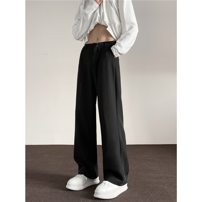 垂感高密面料个性腰头西裤休闲裤-AX00581-特批30-聚酯纤维，男装西裤，电商A061