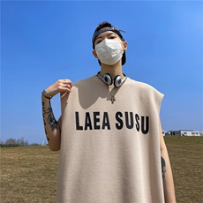 华夫格背心直播高品质重磅220克LAEA厚板印花HB7101-P25控38，男装背心/马甲，星座508（原C305）