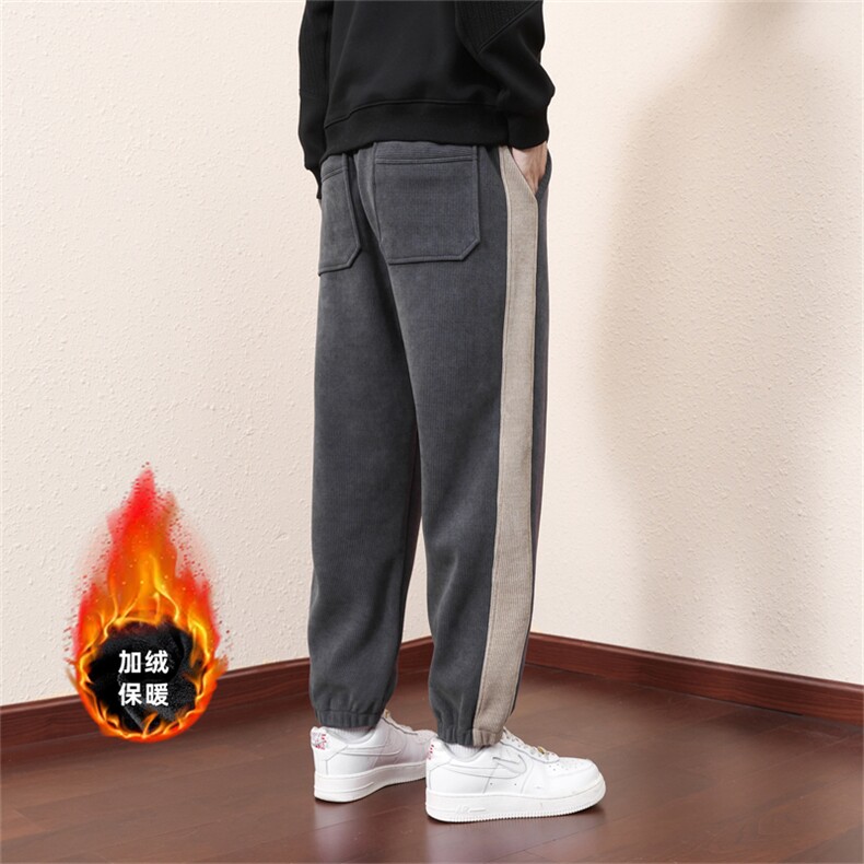 2309加绒/P55休闲裤男美式个性大码宽松潮男百搭长裤子运动卫裤男,男装休闲裤,星座1204