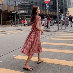 已出货 格子连衣裙 8605-A06图片