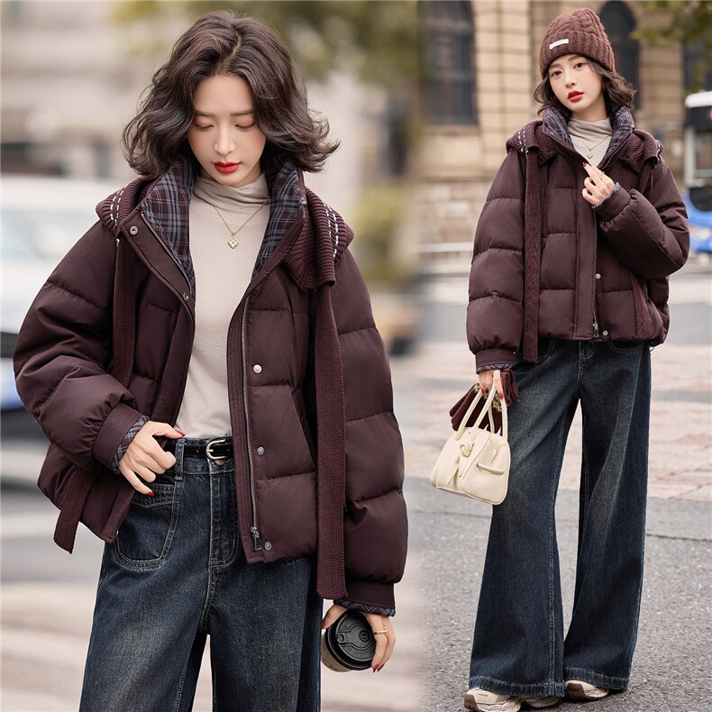 2026年冬季90白鸭绒羽绒服保暖常规有帽可拆厚款韩版网红通勤简约，女装羽绒服，众宇琦