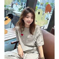 抖音得物210克现货宽松纯棉美式潮牌印花落肩袖纯棉T恤AT21103，男装T恤，电商A443