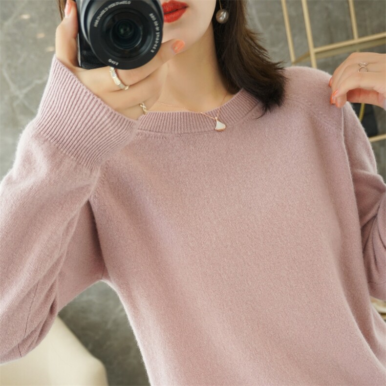 清仓【秒杀39元】羊毛衫女v领秋冬针织羊绒衫宽松圆领打底毛衣女,女装羊毛衫,鑫源羊绒