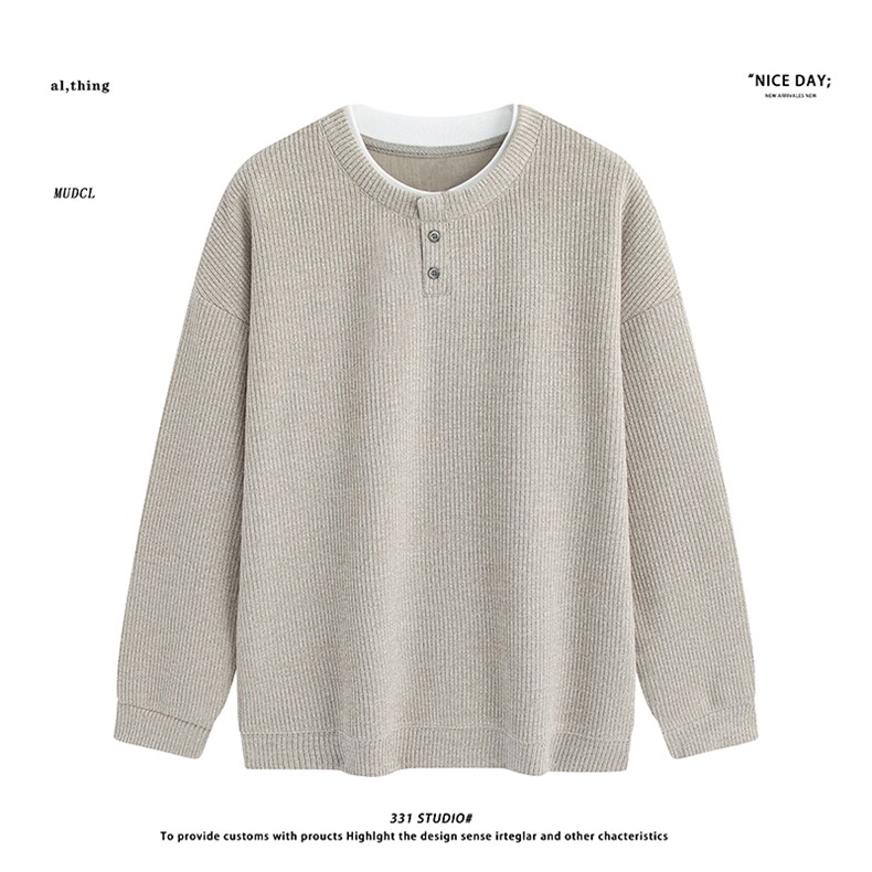 平铺~2026春季圆领假两件卫衣外套YJ6030/P68，女装短外套，电商B331