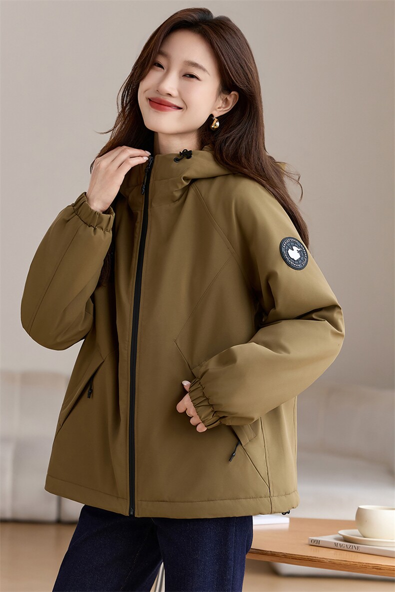 现货加棉冲锋衣保暖防风,女装棉衣/棉服,韩派