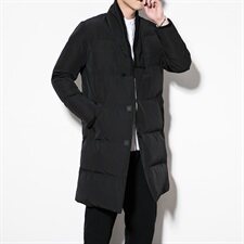 2020冬季新款男装风盘扣中长款外套加厚保暖棉衣M08，男装棉衣，电商B277(原6028)
