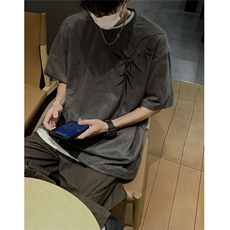 夏季竹竹高升烧花麂皮绒短袖T恤JDT77787P25块特价：供抖音视频，男装T恤，星座227-7