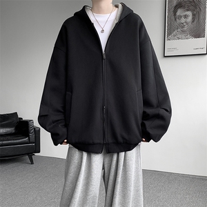 8XL-M 500克重磅潮牌百搭卫衣男美式情侣连帽撞色休闲外套WY33P68图片
