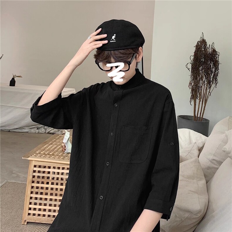 衬衣男韩版潮流七分袖2024新款夏季休闲短袖男士衬衣帅气C118/P30,男装T恤,星座506
