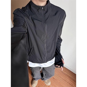 春夏款高品质冰感速干防晒服休闲户外运动外套透气弹力机能风夹克,男装防晒衣,电商A486