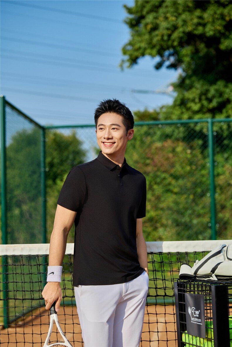 高端冰丝无痕夏季POLO衫男女同款透气POLO领2025年夏季,女装T恤,玖雅羊绒