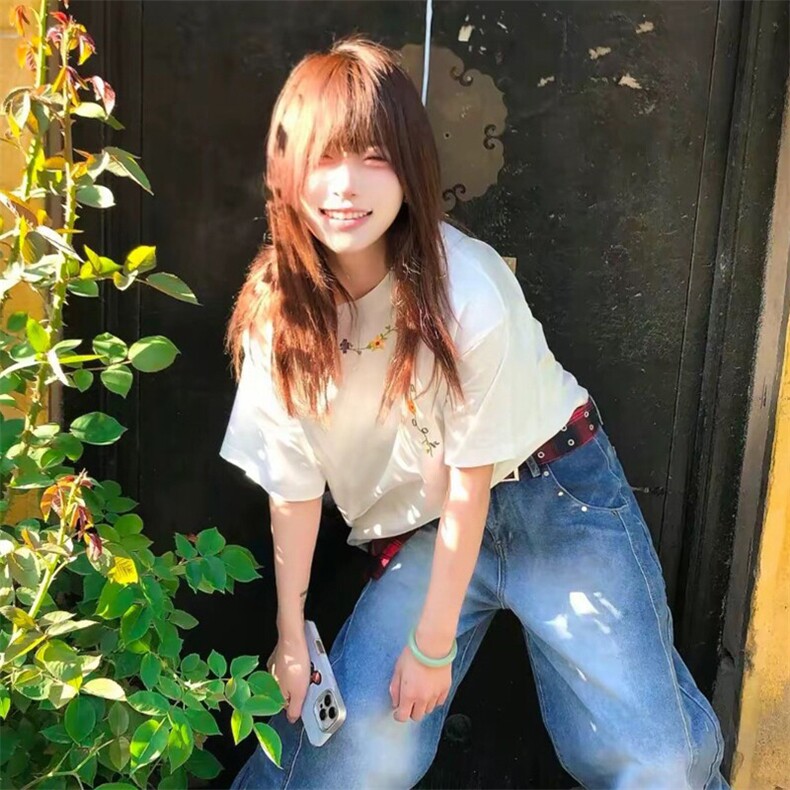 万针全刺绣工艺抖音得物高品质260克重磅纯棉双纱美式高街短袖T恤,男装T恤,电商A486