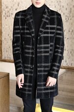 2020高品质秋冬男士毛呢大衣修身时尚西装领风衣外套N07P180，男装毛呢大衣，电商B226-2（原B217-2）