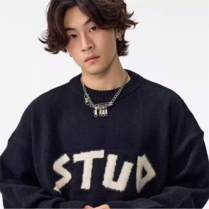 简约长袖毛衣原宿新款潮流慵懒时尚日系气质文艺百搭ins流行图片