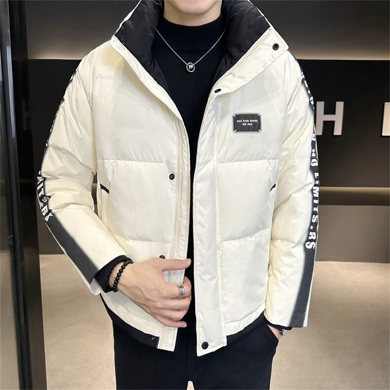 2025冬季新标90白鸭绒高品质店主风拼色立领羽绒服男23818-P280,男装羽绒服,电商A413