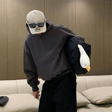 抖音得物二开26春装美式高街短款廓形连帽卫衣男女外套LM01，女装短外套，电商A486-1
