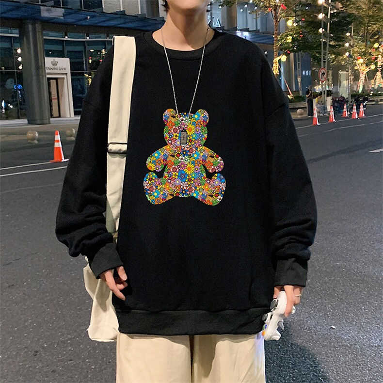 S6222-P28秋季圆领卫衣男大码韩版宽松长袖外套,男装卫衣,电商A040